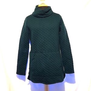 Duluth Trading Co Cowl Neck Quilted Tunic